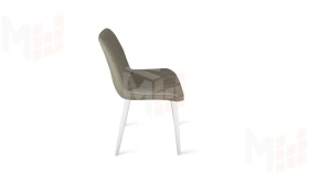 Стул OSCAR Белый муар, Велюр L003 бежевый