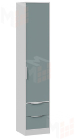 Шкаф для белья Марли - 403.006.000 Белый, Серо-голубой