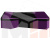 Кухонный угловой диван Дуглас левый угол (Черный\Фиолетовый)