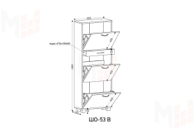 Обувница ШО-53 В Дуб Эльза