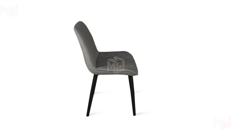 Стул OSCAR Черный муар, Велюр L002 серо-бежевый