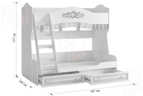 Кровать двухъярусная Алиса