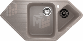 Угловая двухсекционная мойка ULGRAN U-409