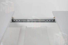 Стол раскладной Хоста с цилиндрическими опорами Белый