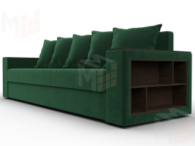Диван прямой Дубай Лайт ( SEVEN 626 зеленый )