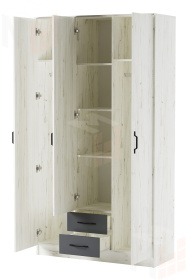 Шкаф Трио Беатрис Крафт белый-Антрацит