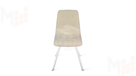 Стул Бруно (паук Т2) Белый муар, Кожзам Бежевый