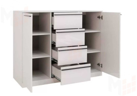 Комод Николь 8 Кашемир/Ручки-черные матовые