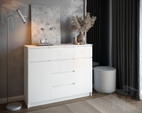 Комод Мори 1200.4 белый