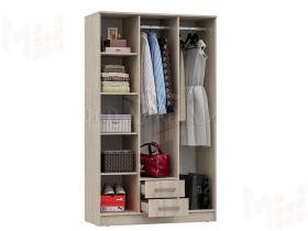 Шкаф Мартина 3-х створчатый (сонома/белый глянец)