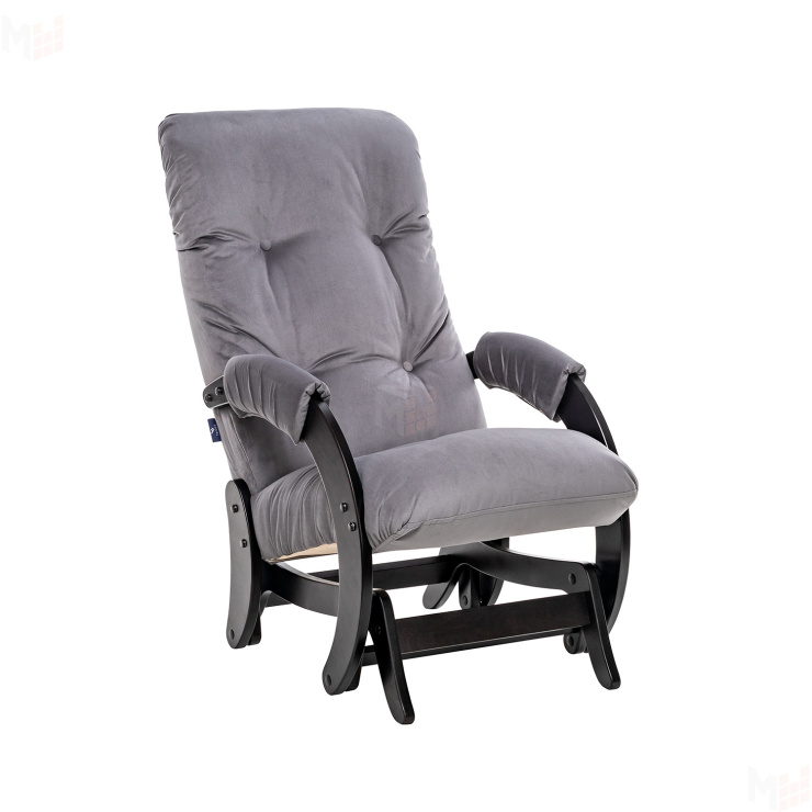 Кресло-качалка Модель 68 (Leset Футура) Венге текстура, ткань V 32 (Венге текстура/V32 серый)