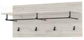 Вешалка ГРЕТТА  900  с полкой Дуб Крафт белый