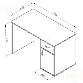 Письменный стол Дельта - 15.01