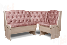 Кухонный уголок Орхидея Люкс (ясень/велюр Коралл)