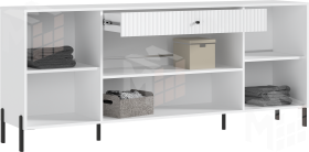 Комод Оливия (белый) ножки металл