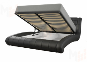 Кровать Шарлотта с подъемным механизмом (бежевый кожзам) 160*200 см