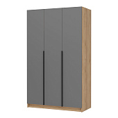 Шкаф для одежды ШК-02 Лион 3-х створчатый, дуб крафт/графит