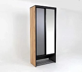 Шкаф-купе с зеркалом Ольга-Лофт 10 Дуб Крафт Золотой/Темно-Серый