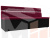 Кухонный прямой диван Классик (Бордовый\Черный)