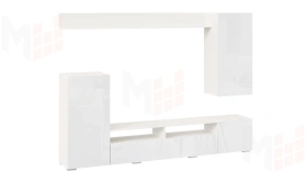 Гостиная Моретти Белый, Белый глянец