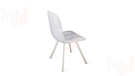 Стул Бруно (паук Т2) Бежевый муар, Кожзам Белый