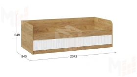 Кровать комбинированная Хилтон 404.006.000 Белый матовый