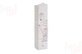 Шкаф комбинированный Фэнтези  с ящ. 1-створчатый белый рамух