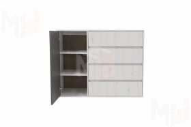 Комод Нильс Дуб Эльза/Темно-Серый Лофт