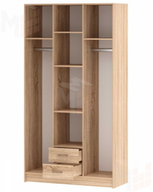 Шкаф Трио Беатрис Сонома-Белый глянец