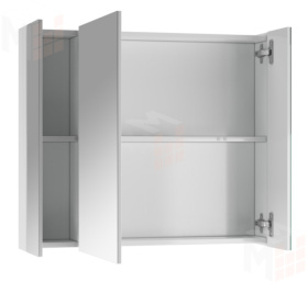 Шкаф-зеркало Норма 80 с тремя дверцами Айсберг