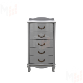 Комод Leset "Джульетта" узкий (5 ящ.) (Серый ясень)