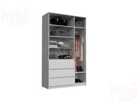 Шкаф Челси 1200 (белый/белый глянец)