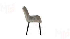 Стул OSCAR Черный муар, Велюр L003 бежевый
