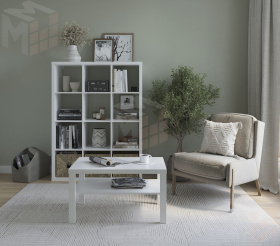 S00128 Энкель 82 журнальный cтол 82x50x45, белый