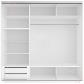Шкаф-купе Элемент трио 2400 Белый