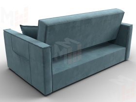 Диван прямой Лига-104 (140) ( SEVEN 113 бирюзовый )