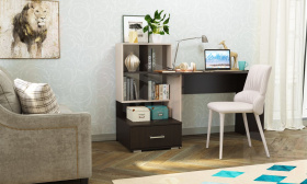 Компьютерный стол ПКС-10 Дуб Венге цаво - Дуб Белфорт