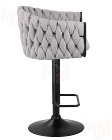 Стул барный DOBRIN LEON (серая ткань (LAR 275-17))