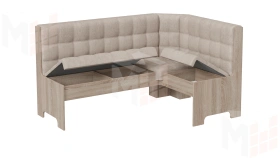 Кухонный уголок Флорида Дуб Сонома трюфель, Микровелюр Wellmart Dark Beige