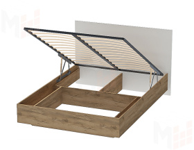 Кровать 1600 Квадро 031 М1 с подъёмным механизмом Миндаль