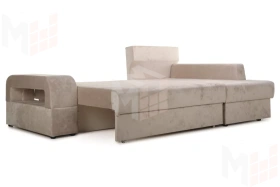 Диван угловой Марго Бежевый Правый Велюр