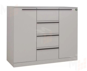 Комод Николь 8 Кашемир/Ручки-черные матовые