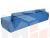 П-образный диван Нэстор (Голубой\Черный)
