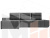 Угловой диван Чикаго левый угол (Серый)