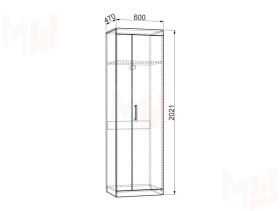 Шкаф двухстворчатый Макси