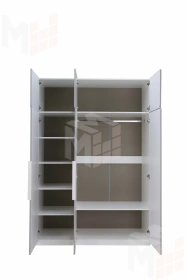 Шкаф 3-х створчатый Урбан-2 Лайт Грей Софт/Белый Шелк