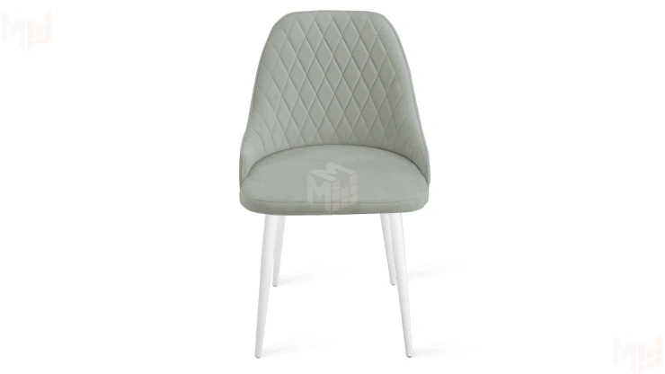 Стул Гранд К1К Белый матовый, Велюр Confetti Silver