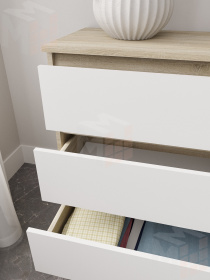 Комод Мори 1380.6 сонома/белый