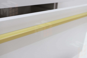 Тумба навесная прикроватная Николь 31 Кашемир/Ручки-сатиновое золото