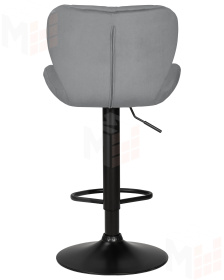 Стул барный DOBRIN BARNY BLACK (серый велюр (MJ9-75))